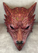 Volcanic Red Wolf Spirit Mask