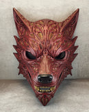 Volcanic Red Wolf Spirit Mask