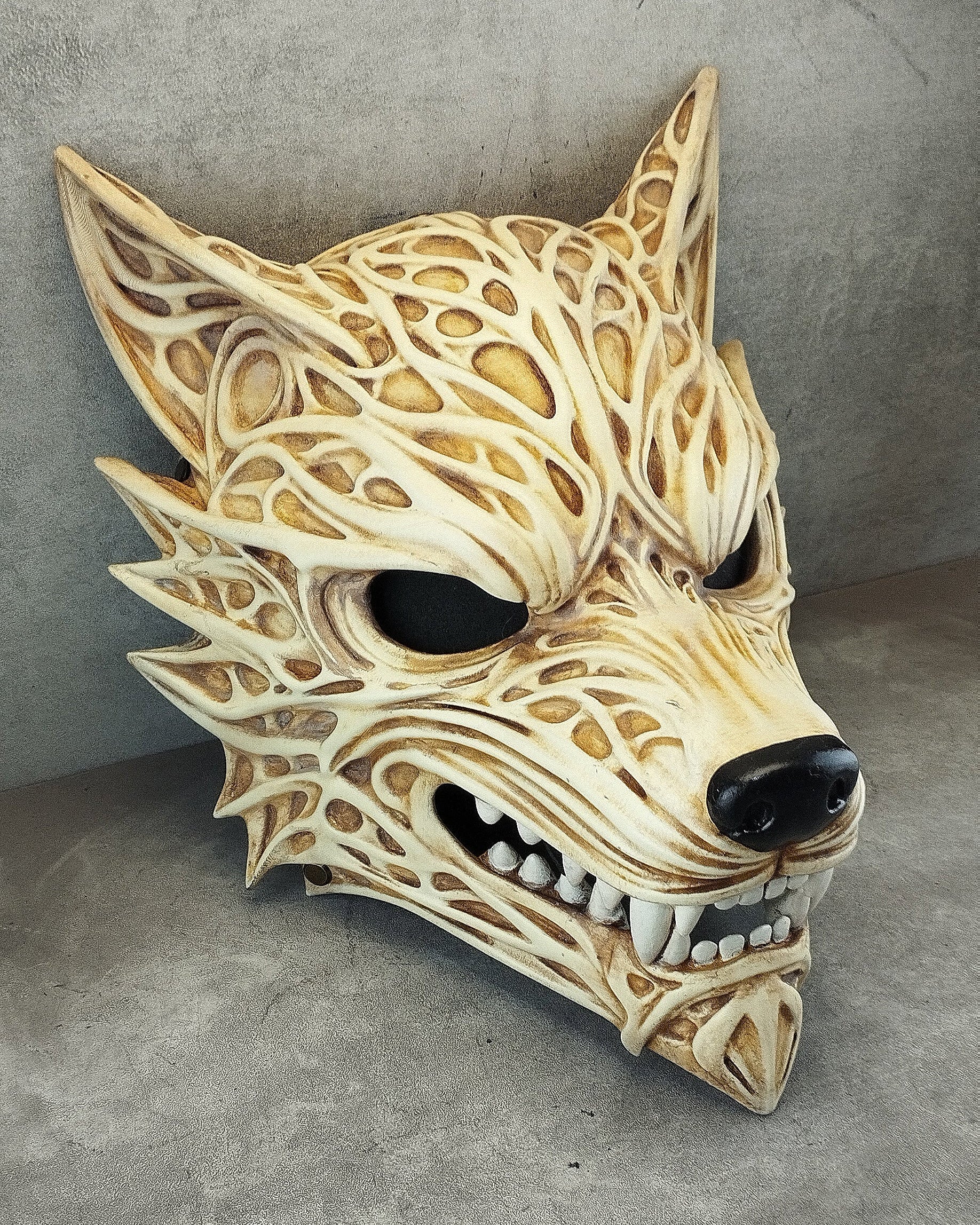 Ivory Wolf Spirit Mask