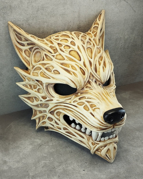 Ivory Wolf Spirit Mask