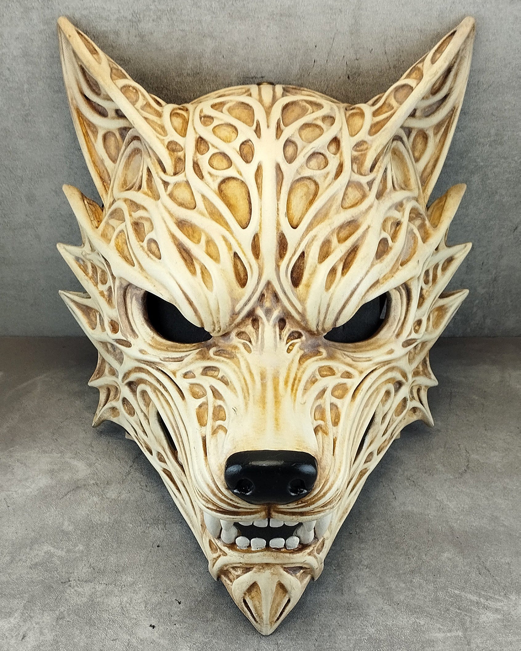 Ivory Wolf Spirit Mask