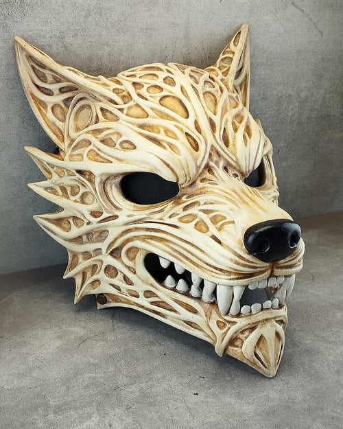 Ivory Wolf Spirit Mask
