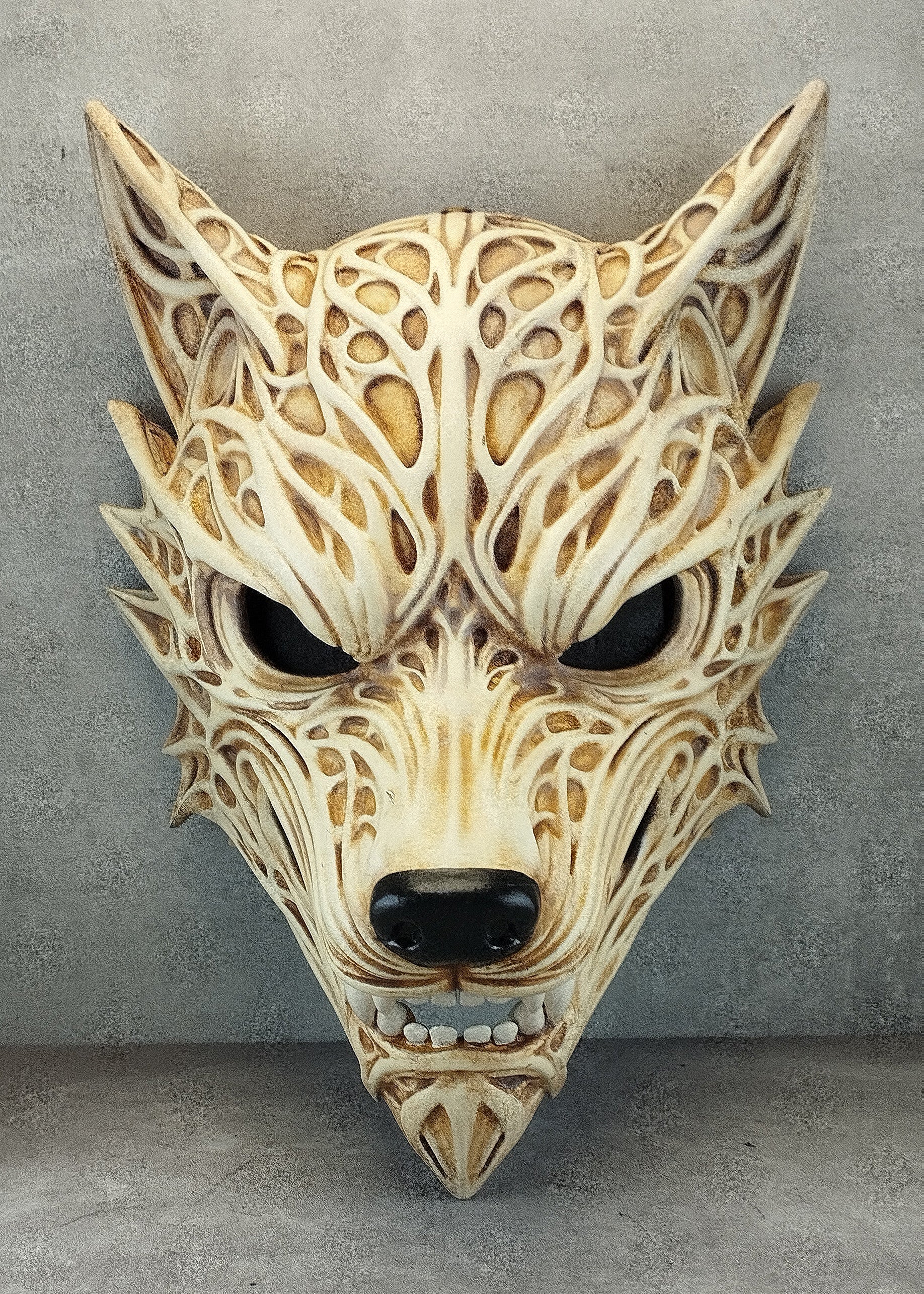Ivory Wolf Spirit Mask