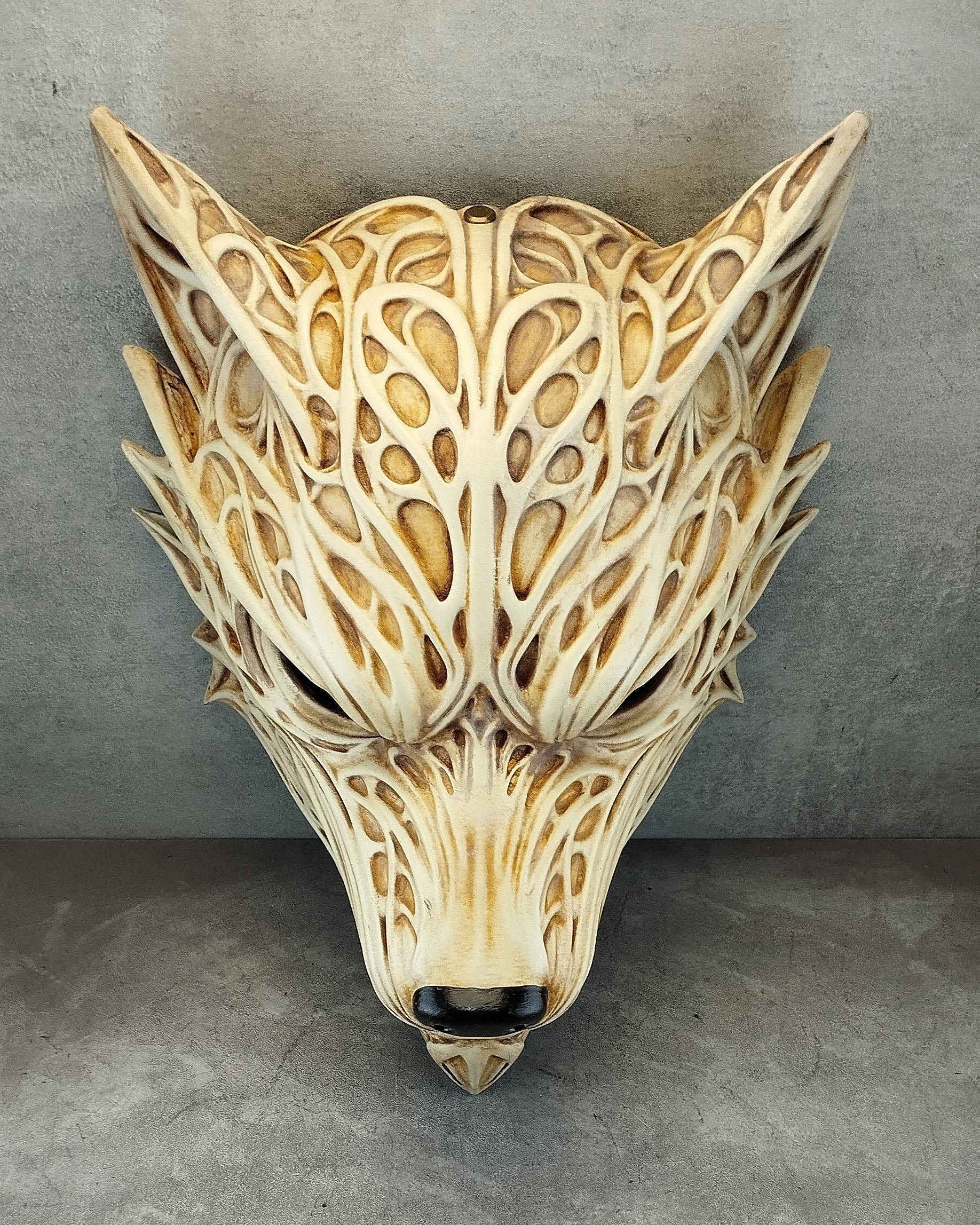 Ivory Wolf Spirit Mask