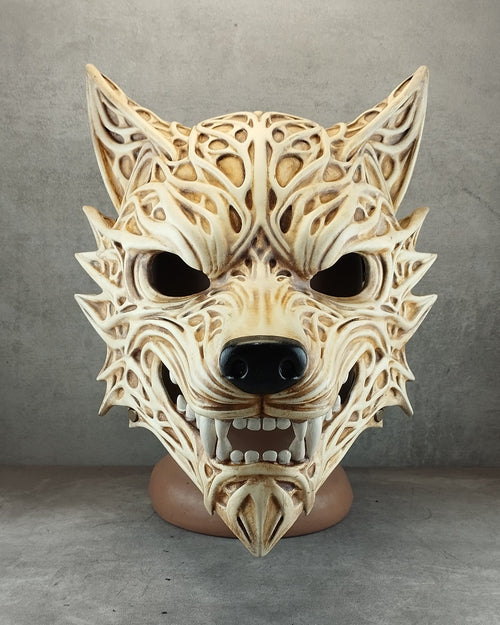 Ivory Wolf Spirit Mask