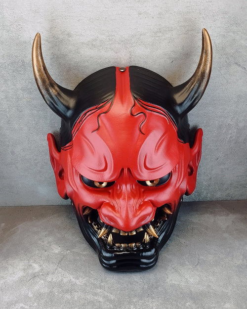 Red Hannya Oni Mask