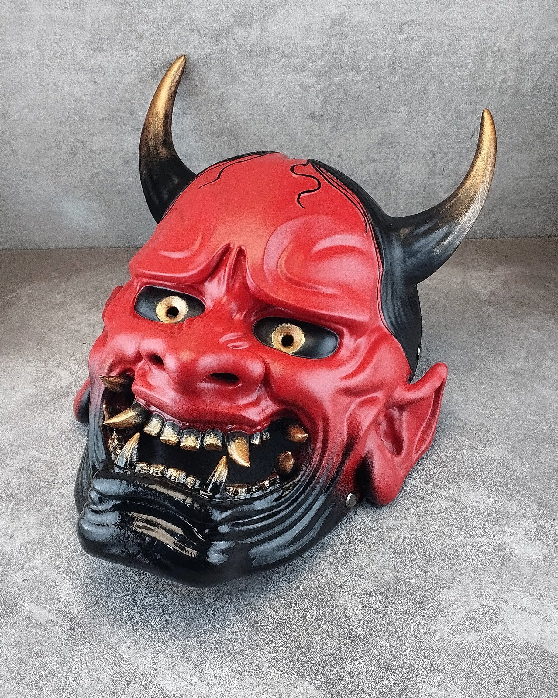Red Hannya Oni Mask