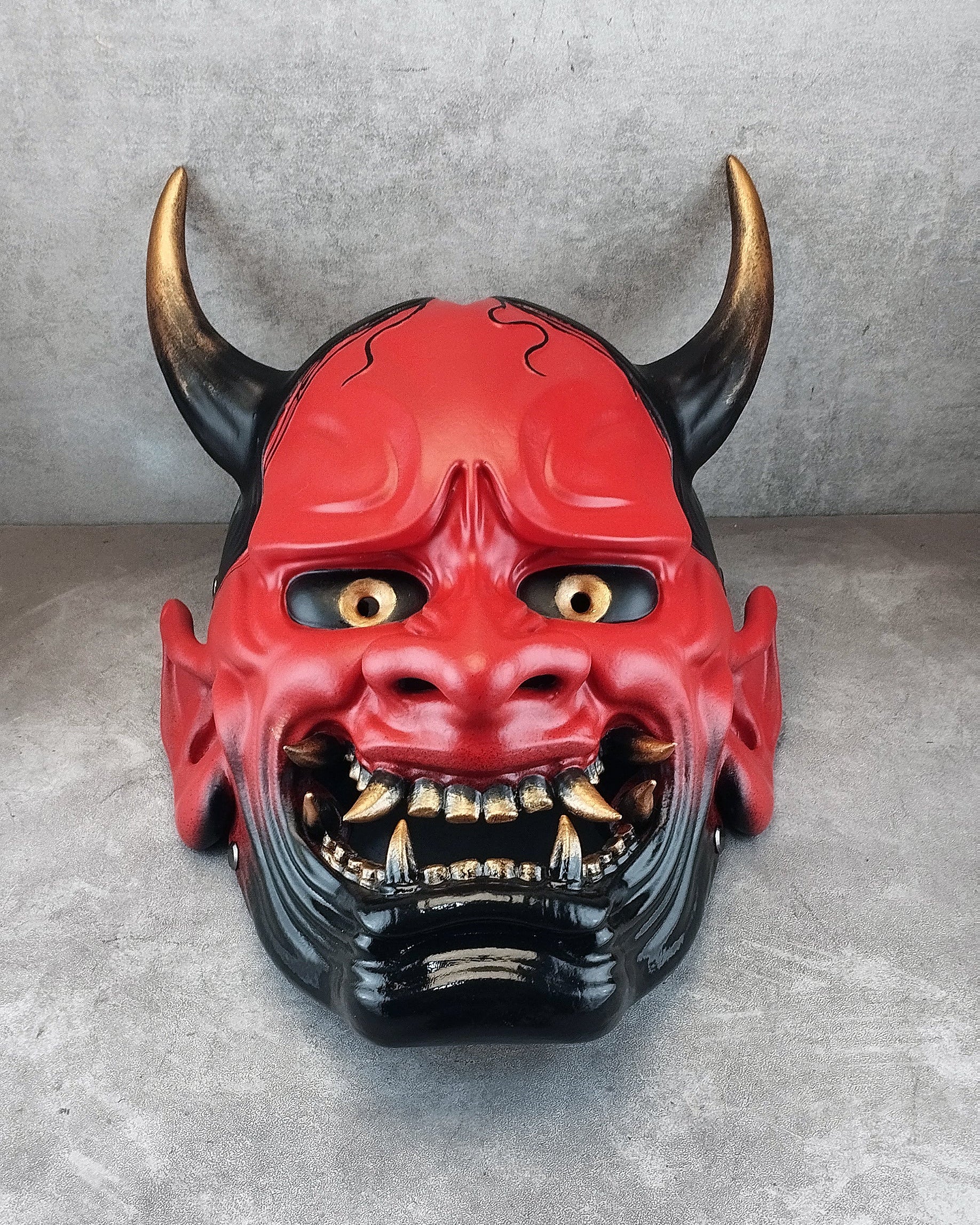 Red Hannya Oni Mask
