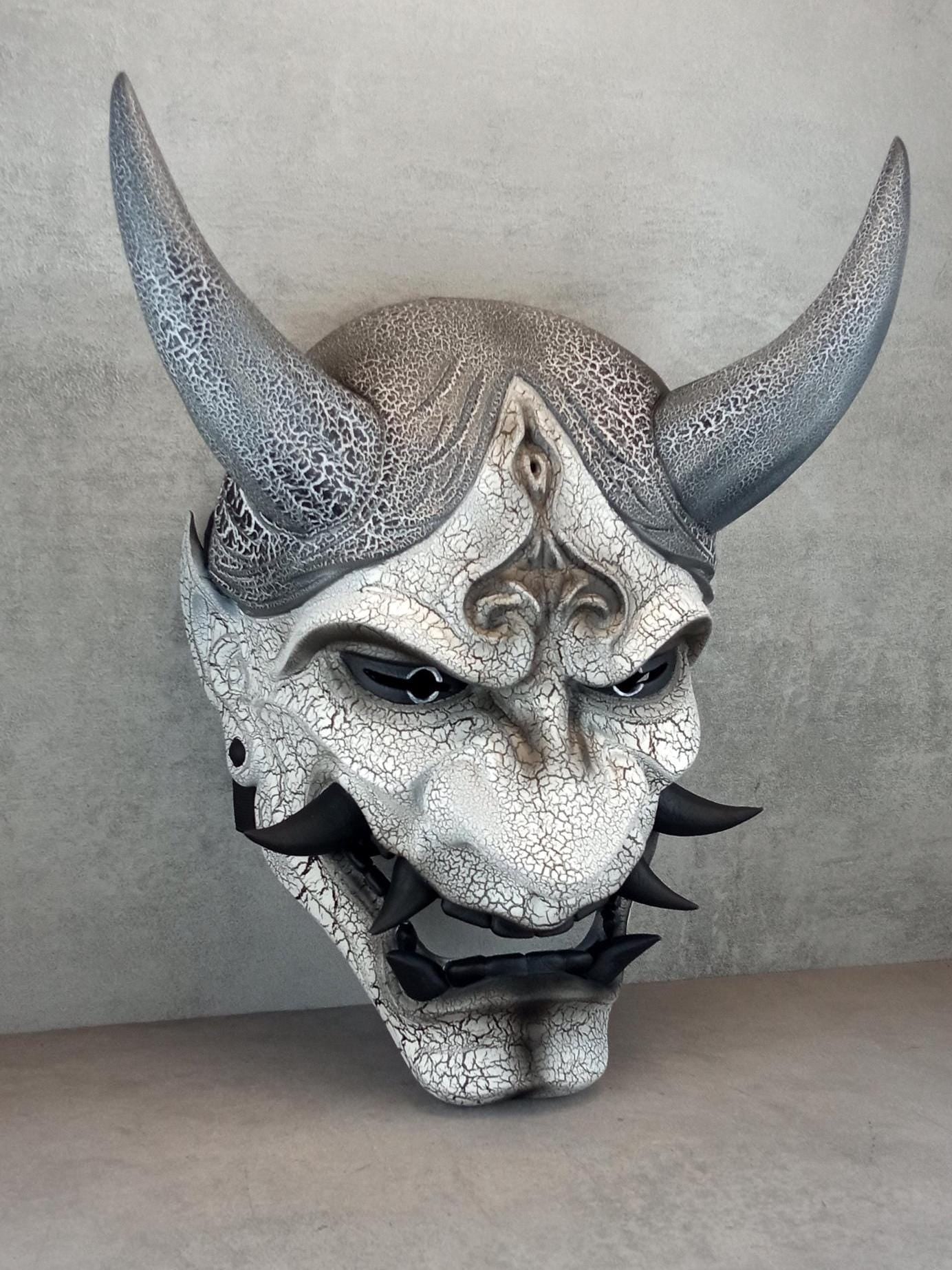 Cracked Frost Demon Hannya Mask