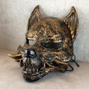Marmor-Okami-Maske, Kitsune-Maske, Traditionelle japanische Maske, Youkai-Maske, Wolfsmaske