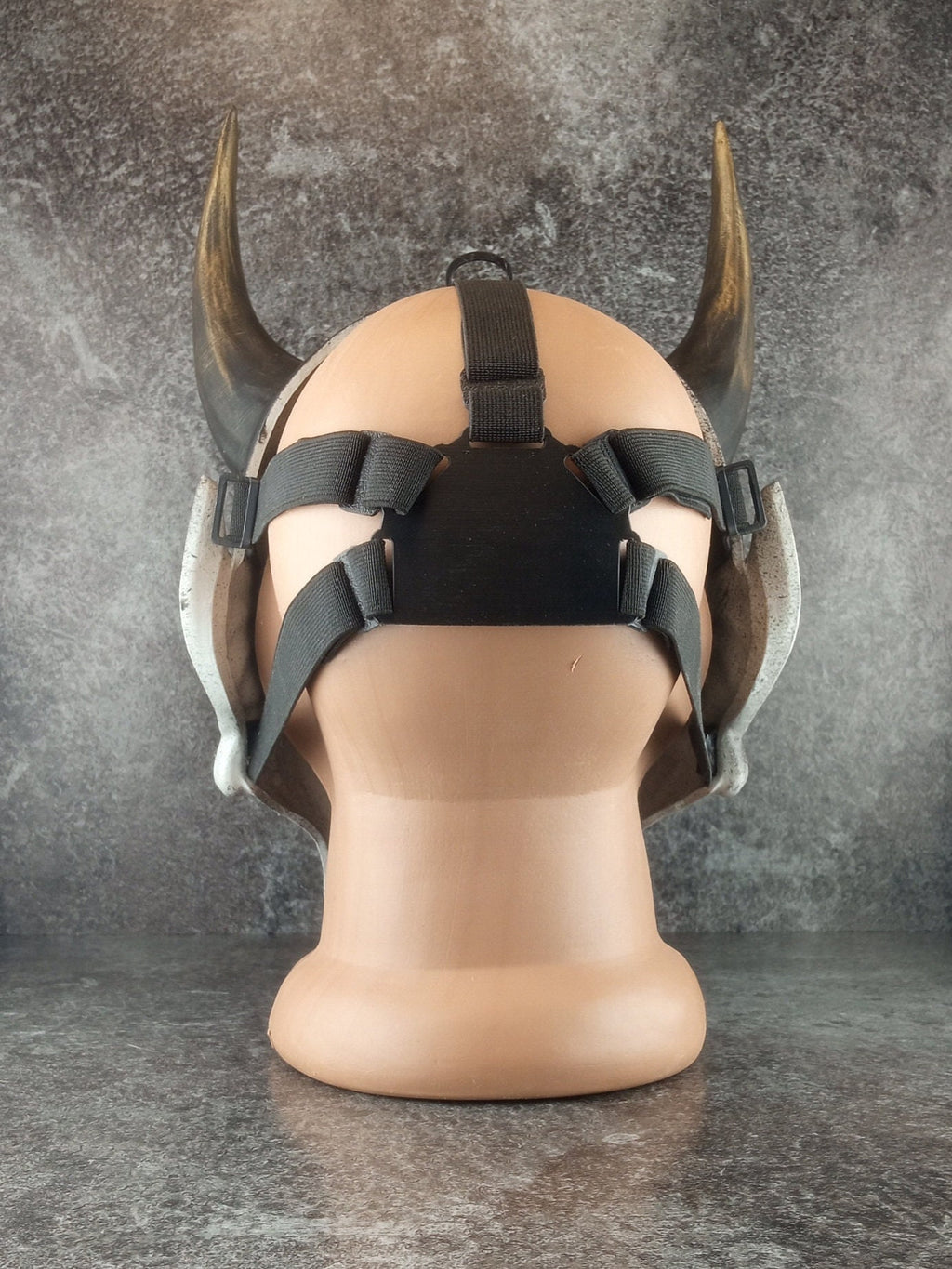 Traditionelle japanische Hannya-Maske, graue und schwarze Samurai-Maske, tragbare Maske, Kabuki-Dämonenmaske, Oni-Maske, Wanddekoration Oni-Maske mit Seil