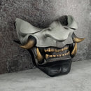 Samurai Half Mask «Grey Wrath»