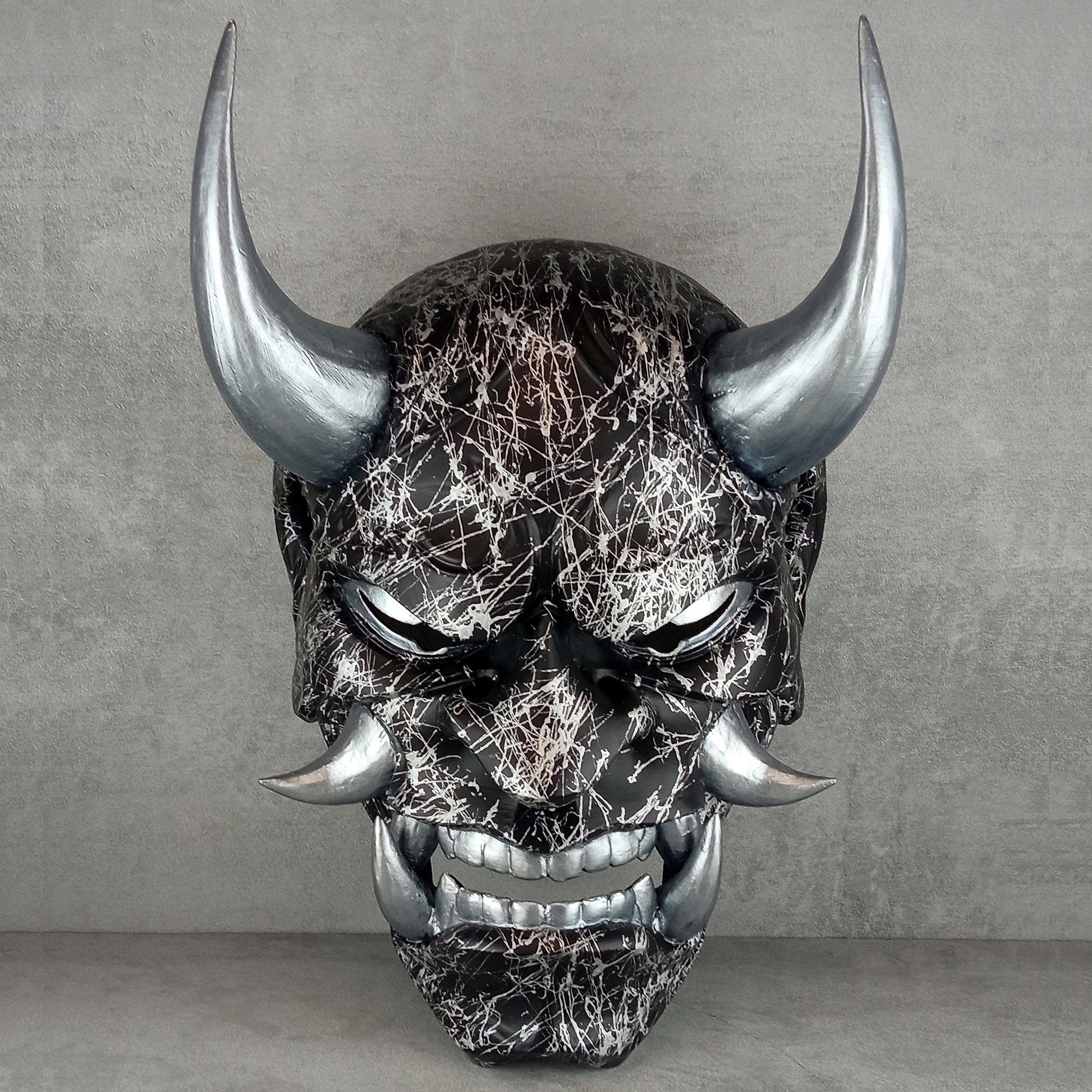 Hannya Mask Silver Marble