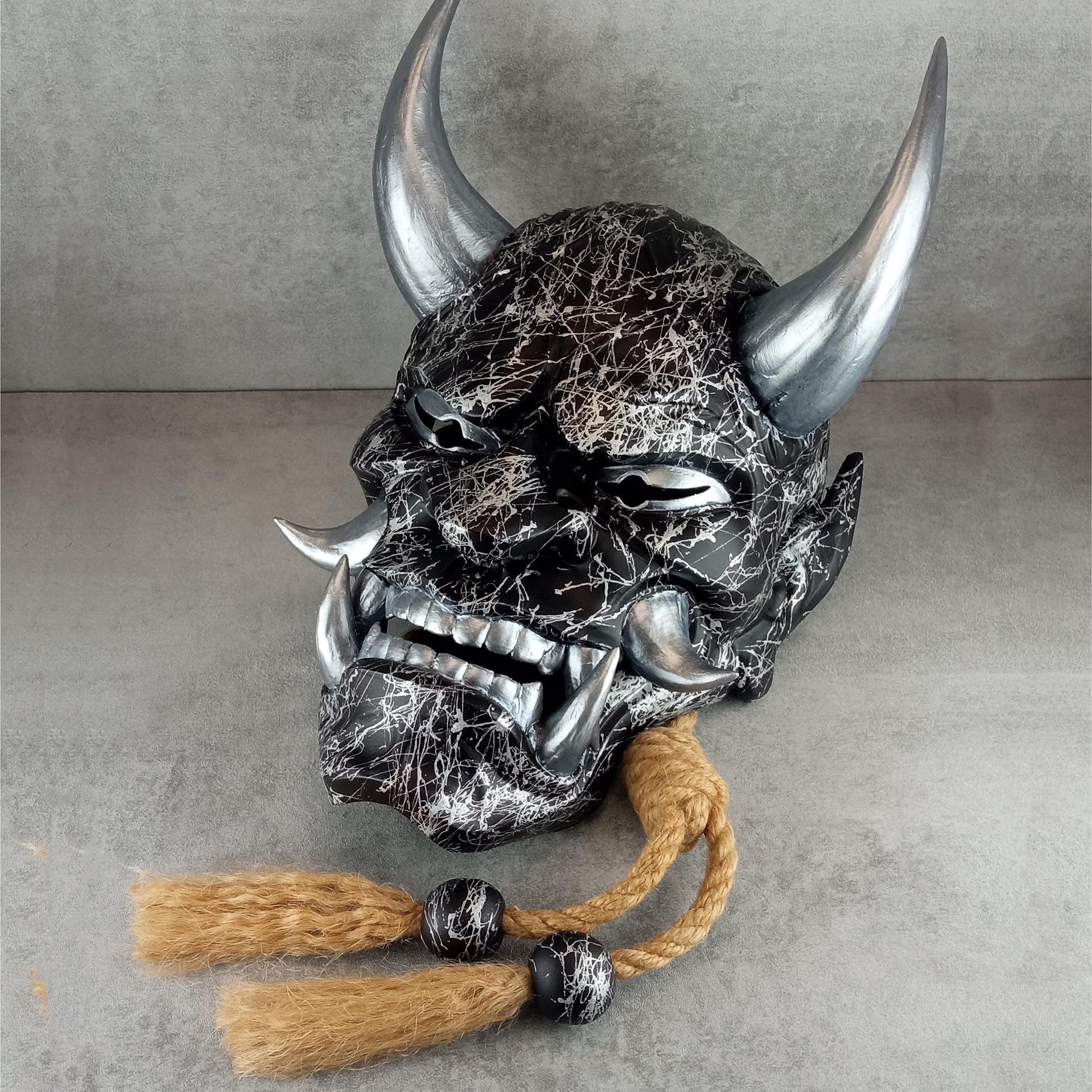 Hannya Mask Silver Marble