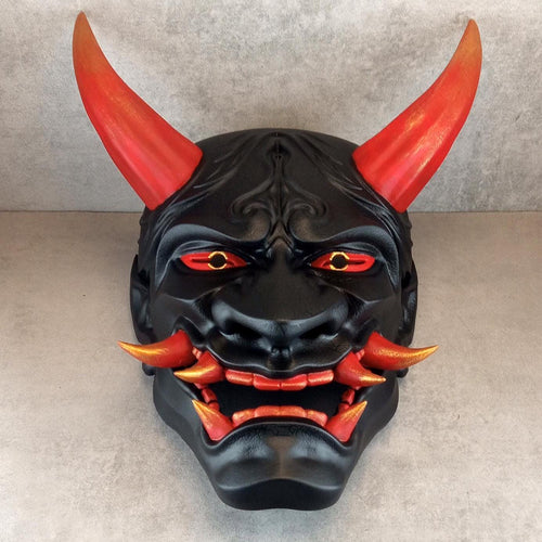 Traditional Japanese Hannya Demon Mask – “Fire Flame” Demon