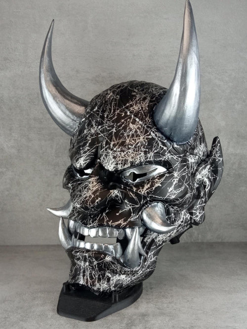 Hannya Mask Silver Marble