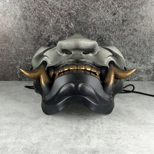 Samurai Half Mask «Grey Wrath»