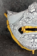 White Cracked Half Mask - Inspired by Ghost of Tsushima
