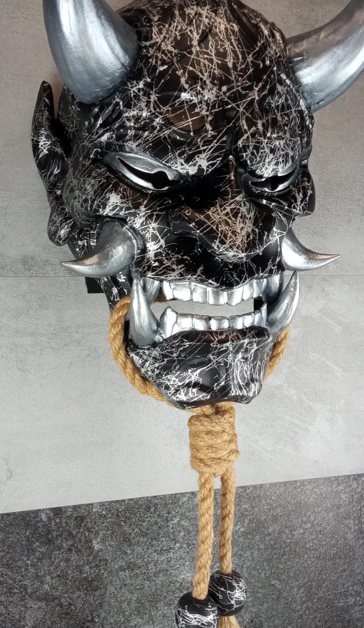 Hannya Mask Silver Marble
