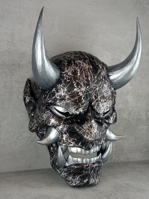 Hannya Mask Silver Marble