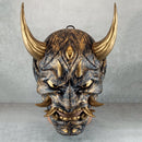Golden Marble Demon Hannya Mask
