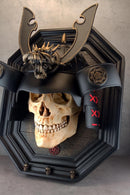Wall decor "Samurai skull" (natural tone skull)