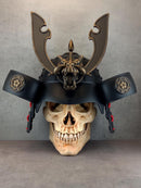 Wall decor "Samurai skull" (natural tone skull)
