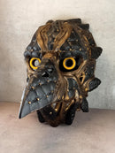 Black and Bronze Cracked Cyberpunk Raven Mask