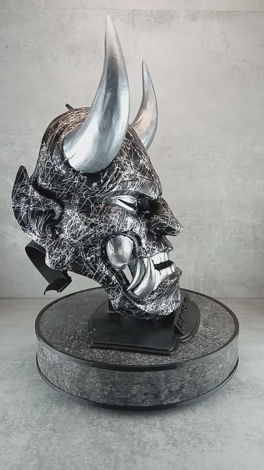 Hannya Mask Silver Marble