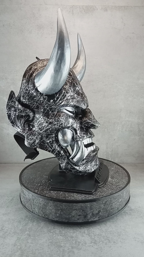 Hannya Mask Silver Marble